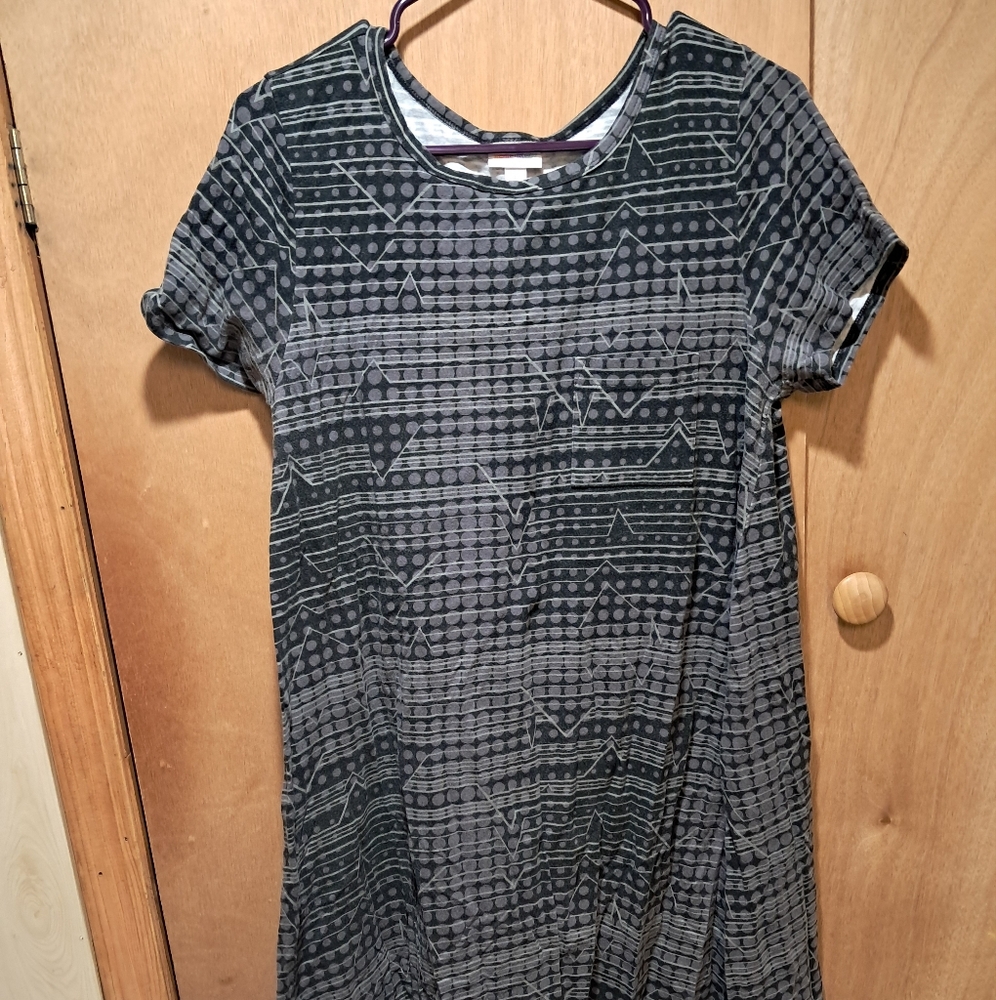 Patterned Gray Dress